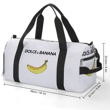 Смешни бананови спортни чанти Жълти плодове D-Dolce обучение фитнес чанта голям сладък чанти мъже жени отпечатани открит фитнес чанта - Изображение 2  
