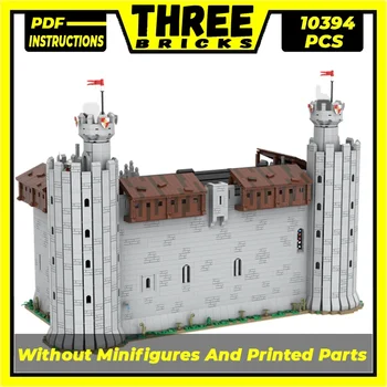 Средновековен модел Moc Строителни тухли Уелски замък Голямата зала Технология Модулни блокове Подаръци Коледни играчки DIY комплекти събрание - Изображение 1  
