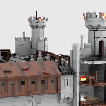 Средновековен модел Moc Строителни тухли Уелски замък Голямата зала Технология Модулни блокове Подаръци Коледни играчки DIY комплекти събрание - Изображение 2  