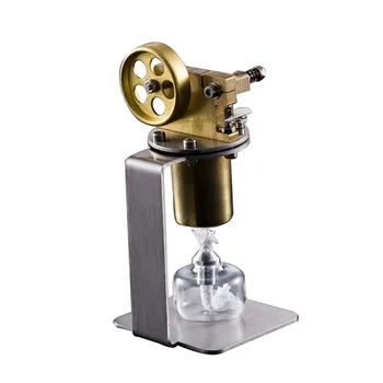 Стърлинг парна машина модел мини месинг котел алкохол лампа отопление експериментална играчка мъже подарък - Изображение 2  