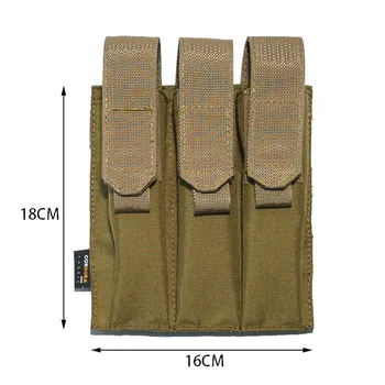 Тактически гърдите Molle тройна MP7 Mag чанта открит многофункционални жилетка висящи чанта Waistpack инструмент комплект торбичка TC0115 - Изображение 1  