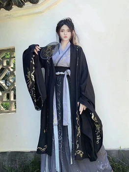 Традиционни китайски костюми за жени ханфу фея рокля народни танци реколта бродерия принцеса облекло дами Tang костюм косплей - Изображение 1  