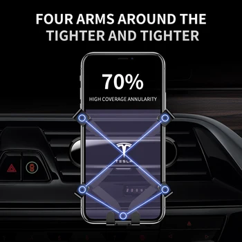 Универсален държач за мобилен телефон за кола Автогравитация Поддръжка на стойка за мобилен телефон за Tesla Model 3 Y S X 2021 Roadster Cybertruck Juguete - Изображение 2  