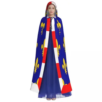 Унисекс възрастен флаг на Touraine наметало с качулка дълга вещица костюм косплей - Изображение 2  
