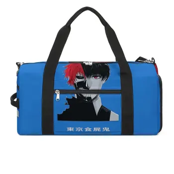 Фитнес чанта Токио Ghoul зло спортна чанта голям капацитет черен и червен Kanekis мъжки открит обичай чанта пътуване обучение фитнес чанта - Изображение 1  