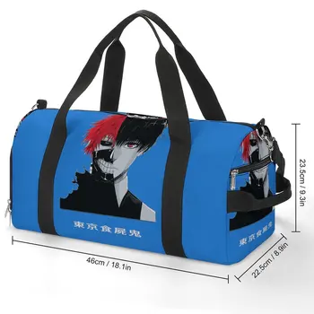 Фитнес чанта Токио Ghoul зло спортна чанта голям капацитет черен и червен Kanekis мъжки открит обичай чанта пътуване обучение фитнес чанта - Изображение 2  