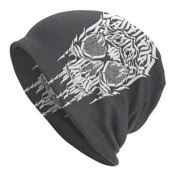 Шапки на капака Череп Мъже Дамски метални калиграфия Зимна топла шапка дизайн Skullies Beanies Caps - Изображение 1  
