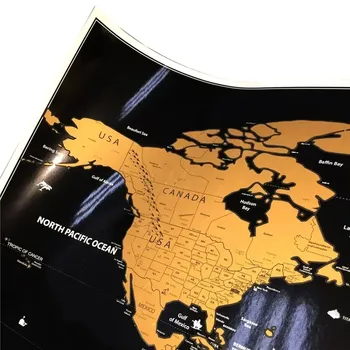 1 бр. Делукс свят Изтрийте карти със знамена - Traveler's Journal Стена Декора плакат Пътуване скреч карти за стая & офис - Изображение 2  