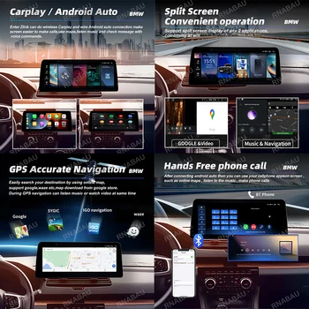 10.25 инчов Android 13 ID8 за BMW Серия 3 E90 318i 320i E91 E93 2006 - 2012 Автомобилен радио мултимедиен плейър Стерео GPS Navi Audio - Изображение 2  