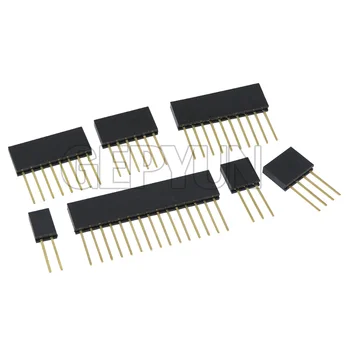 10PCS 2.54mm Едноредови женски дълги щифтове 11mm PCB Board Pin Header socket Connector 2/3/4/6/8/10/15Pin За Arduino DIY - Изображение 2  