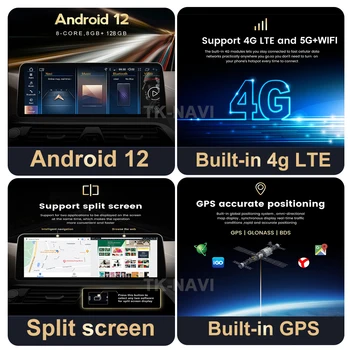12.3'' ID8 Android 13 Carplay мултимедиен плейър радио авто QLED екран за BMW X5 E70 X6 E71 2007-2013 CCC CIC NBT RHD Head Unit - Изображение 2  
