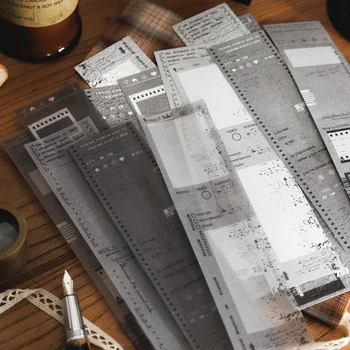 15 листа Серия с петна дъх Реколта сълзотворен лента Memo Pad Creative DIY Junk Journal Collage Decor Stationery - Изображение 2  