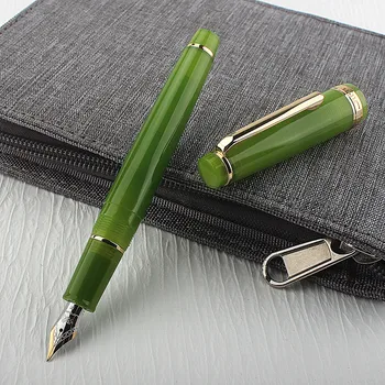 1Pc Fountain Pen Jinhao 82 писалка акрилно мастило писалка с въртящ се златен аксесоар F Nib писане гладка бизнес OFFIC SUPPLI - Изображение 1  