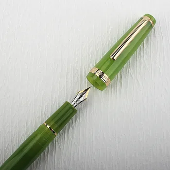 1Pc Fountain Pen Jinhao 82 писалка акрилно мастило писалка с въртящ се златен аксесоар F Nib писане гладка бизнес OFFIC SUPPLI - Изображение 2  
