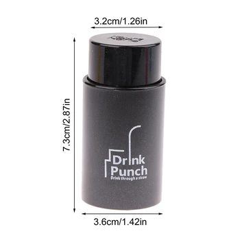 1Pc Мини отварачка за бутилки Пийте чрез сламена напитка Punch Капачка за вода Hole Maker Сок Капак за напитки Отварачка за дупки за сламки - Изображение 2  