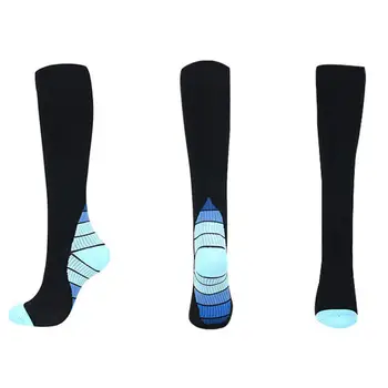 1~6PCS Анти умора Унисекс Кросфит чорапи Компресионни чорапи Чорапи под налягане Разширени вени Облекчаване на краката Болка Коляно високо - Изображение 2  