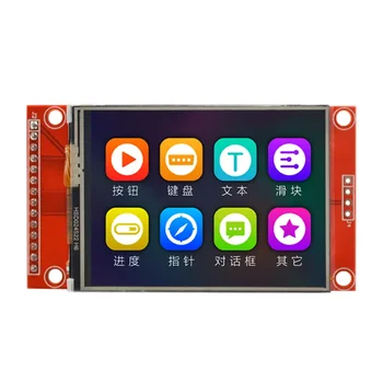 2.4 инчов SPI TFT LCD сензорен панел ILI9341 Chicp сериен порт модул с PBC 240x320 SPI сериен дисплей - Изображение 1  