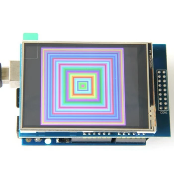 2.8 инчов TFT LCD сензорен екран цветен модул многофункционален преносим pluggable UNO / Mega2560 ILI9341 черен син - Изображение 2  