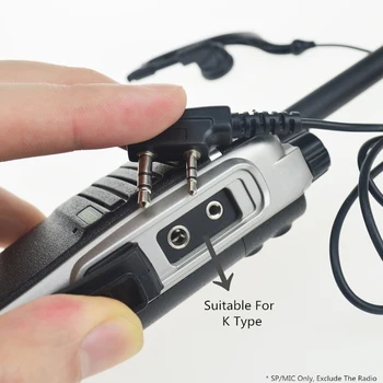 2 Pin Walkie-talkie Clip-on микрофон микрофон с етикет скоба двупосочно радио замяна части замяна замяна на части за Baofeng UV5R V2 - Изображение 2  