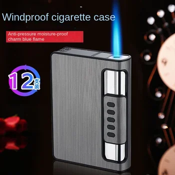 20 запалка за цигари един творчески ветроустойчив персонализиран автоматичен дим преносим калъф за цигари - Изображение 2  