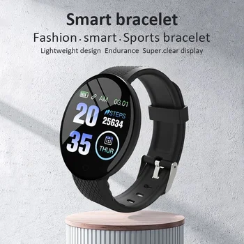 2023 D18 Smartwatch кръгъл цветен екран с множество спортни режими Информация за обаждане Напомняне Правене на снимки Музика Интелигентна скоба - Изображение 2  
