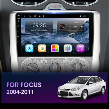 2Din Android 13.0 Автомобилно радио за Ford Focus 2 3 Mk2 / Mk3 2004-2011 4G GPS навигация Carplay Аудио стерео мултимедия Auto DVD FM - Изображение 2  