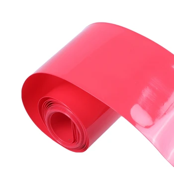 2X 2M 50Mm ширина PVC термосвиваема обвивка тръба червена за 2 X 18650 батерия - Изображение 2  