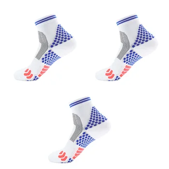 3 чифта чорапи за бягане професионални спортни чорапи мъже кърпа долна компресия колоездачни чорапи чорапи бадминтон - Изображение 2  