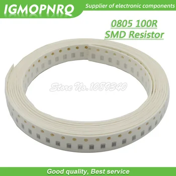  300pcs 0805 SMD резистор 100 ома чип резистор 1 / 8W 100R ома 0805-100R - Изображение 1  