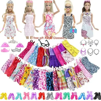 30cm момиче рокля принцеса кукла облекло аксесоари принцеса кукла облекло бижута и аксесоари за обувки 32 парче комплект случаен - Изображение 1  
