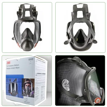 3M 6800 Боядисване пръскане респиратор газова маска индустрия Chemcial пълно лице газова маска безопасност работа работа филтър прах пълно лице маска Replac - Изображение 2  