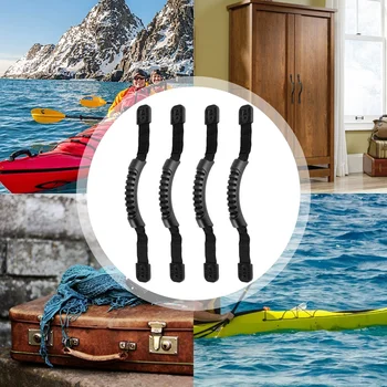 4 Pack Дръжки за носене на каяк, Дръжки за носене на кану лодка със странични дръжки за двоен винт за океански каяк, части за каяк - Изображение 2  
