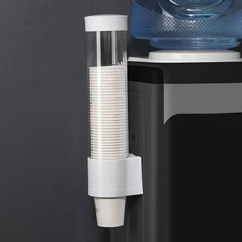 5X Държач за чаши за еднократна употреба Автоматичен препарат за отстраняване на чаши Държач за хартиена чаша за вода Стенно съхранение Творческо съхранение - Изображение 2  
