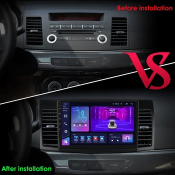 8 + 128G Android 12 Автомобилно радио за Mitsubishi Lancer 10 CY 2007 - 2017 Мултимедиен видео плейър 2 Din WIFI навигация GPS стерео DVD - Изображение 2  