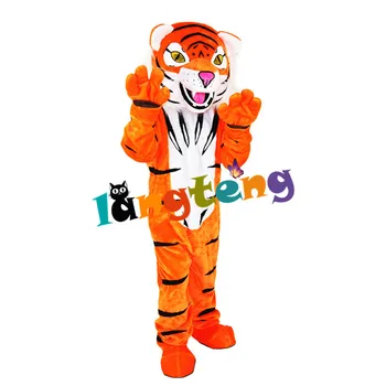 839 Оранжев тигър дива котка животно карикатура възрастни косплей талисман костюми за почивка - Изображение 1  