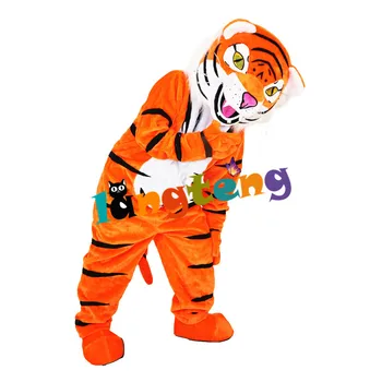 839 Оранжев тигър дива котка животно карикатура възрастни косплей талисман костюми за почивка - Изображение 2  