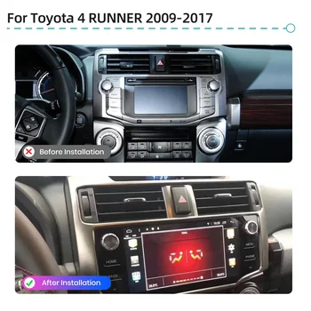 9'' Автомобилно радио за Toyota 4 RUNNER 2009-2017 CarPlay Android 13 Auto Multimedia Video Player GPS навигация 4G WiFi RDS Bluetooth - Изображение 2  