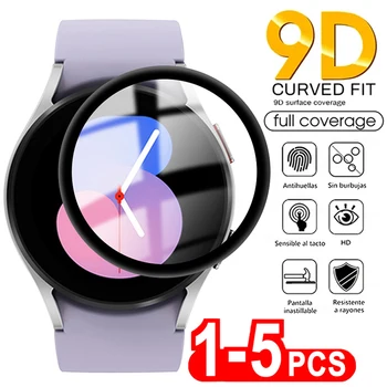 9D извит край екран протектор за Samsung Galaxy Watch 5 Pro 45mm защитно фолио за Galaxy Watch Active 4 2 40mm 44mm филм - Изображение 1  