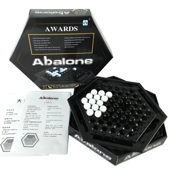 Abalone Игри на маса Преносим шахматен комплект Семейна настолна игра за деца Деца - Изображение 1  