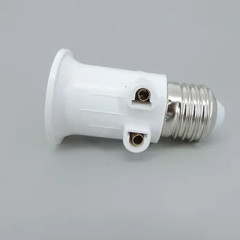 AC 100-240V E27 до E27 2-пинов EU щепсел LED крушка лампа адаптер осветление ABS притежателя база конектор винт светлина гнездо преобразуване 4A - Изображение 2  