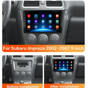 Android 10 автомобилен радио мултимедиен видео плейър за Subaru Impreza WRX GD GG 2002-2007 Контроли на волана Carplay Bluetooth - Изображение 2  