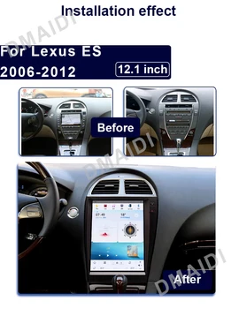 Android 11 Мултимедиен видео плейър за Lexus ES240 ES300 ES330 ES350 12.1