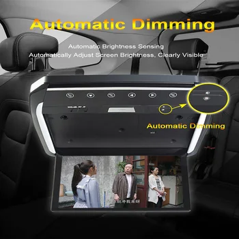 Android 9.0 13.3 инчов монитор за покрив на автомобил 4K IPS обръщане надолу екран над главата мултимедия видео дисплей таван покрив монтиране огледало връзка - Изображение 2  