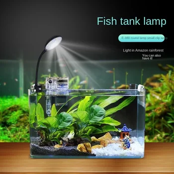 Aquarium Light Led 360 градуса регулируема водоустойчива лампа за резервоар за риба Мини висока яркост USB светлини Аксесоари за аквариуми - Изображение 1  