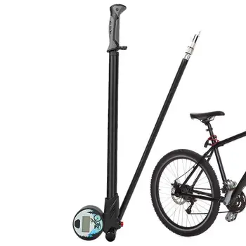 Bike помпа преносим с габарит преносим пътен велосипед Schrader помпа се вписва Presta & Schrader клапани за регулиране на въздуха велосипед надуваеми - Изображение 1  
