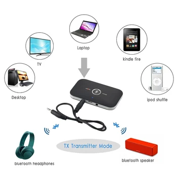 Bluetooth5.0 аудио приемник предавател USB Dongle RCA 3.5mm AUX жак стерео аудио плейър безжичен адаптер за кола PC TV слушалки - Изображение 2  