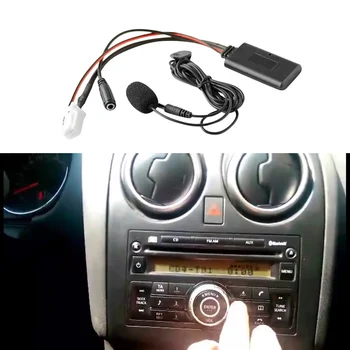 Car Bluetooth 5.0 Aux входен аудио кабелен микрофон Хендсфри адаптер 8Pin щепсел за Силфи Тиида - Изображение 2  