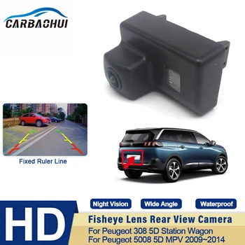 Car задно виждане Камера за паркиране на заден ход Full HD CCD водоустойчива за Peugeot 308 5D комби 5008 5D MPV 2009 ~ 2013 2014 - Изображение 1  