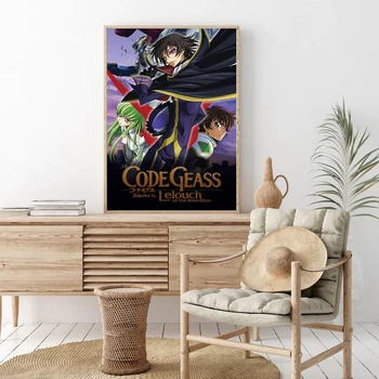 Code Geass - Lelouch of the Rebellion Плакати, театрални аниме телевизионни сериали, Canvas Print Персонализиран филмов плакат, гореща нова драма в Япония - Изображение 2  