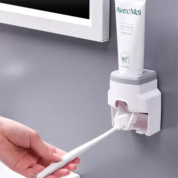 Creative Lazy Автоматична паста за зъби Дозатор за паста за зъби Държач за четка за зъби Душ аксесоари за баня Стойка за съхранение - Изображение 2  